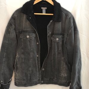 Black Sherpa Denim Jacket